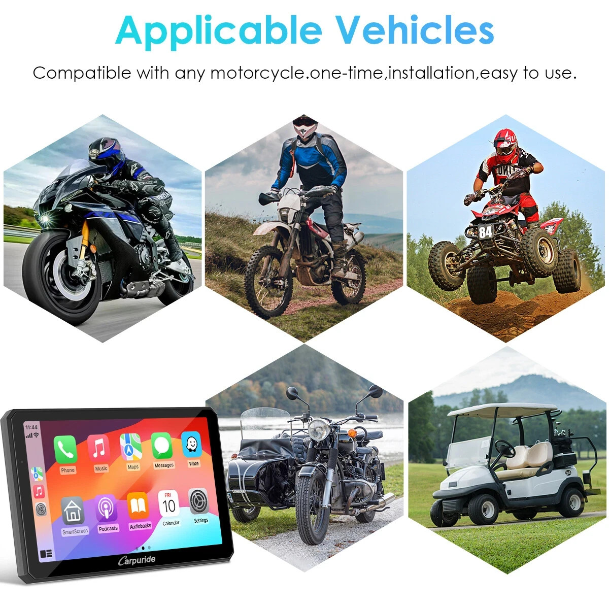 Carpuride W712D TPMS Wireless Carplay Wired Controlled Rotatable screen Dash Cam