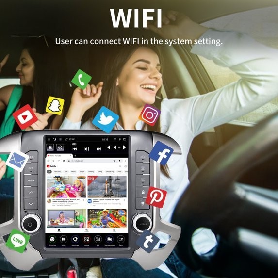 GEN 4 Android Car Stereo Radio For 2014-2018 Chevrolet Silverado GMC Sierra GPS