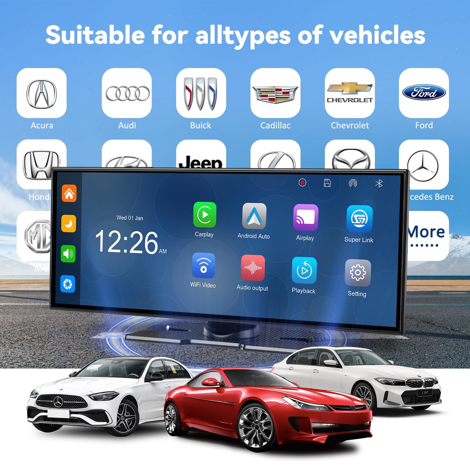 Veralady CarPlay Screen 11.5″ Black