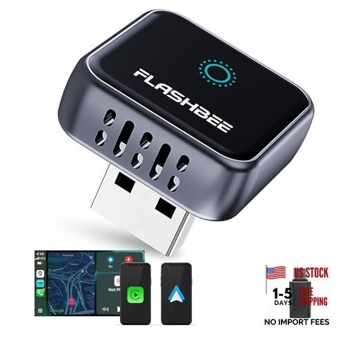 2026 [2-in-1] Latest Wireless CarPlay & Android Auto Adapter, Converts Wired