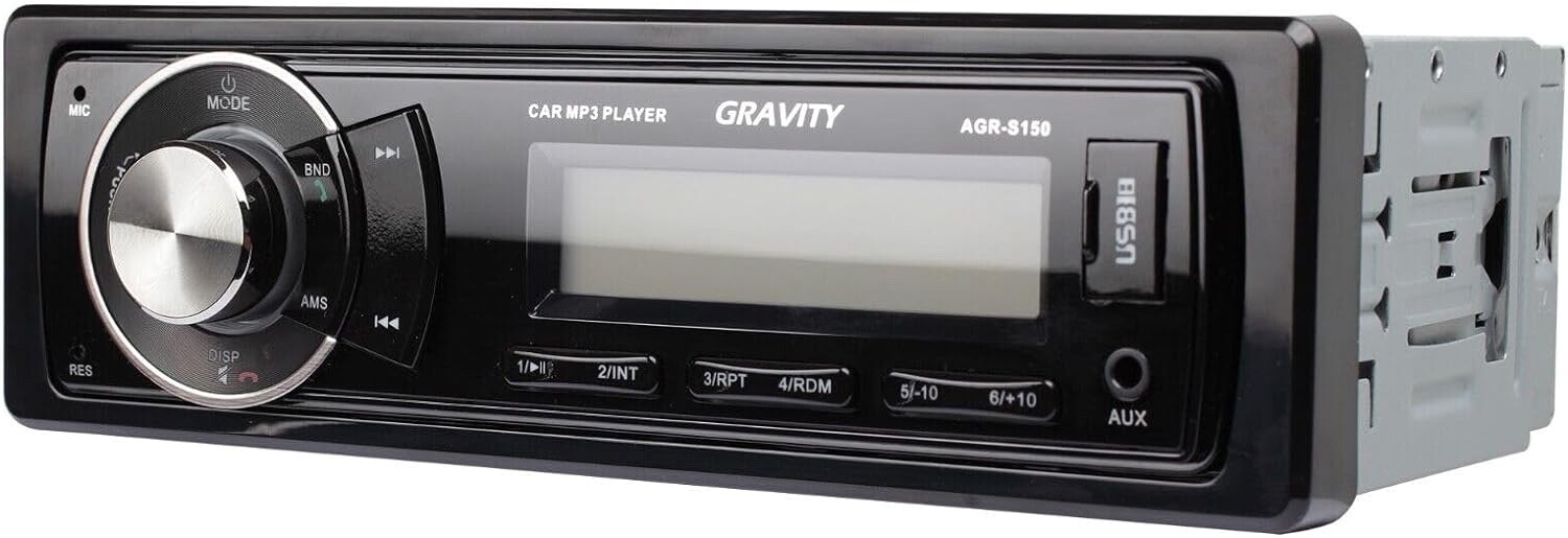 1DIN 200W Car Stereo Bluetooth USB/SD/AUX AM/FM + 2 Pair 6.5″ 600W Car Speaker