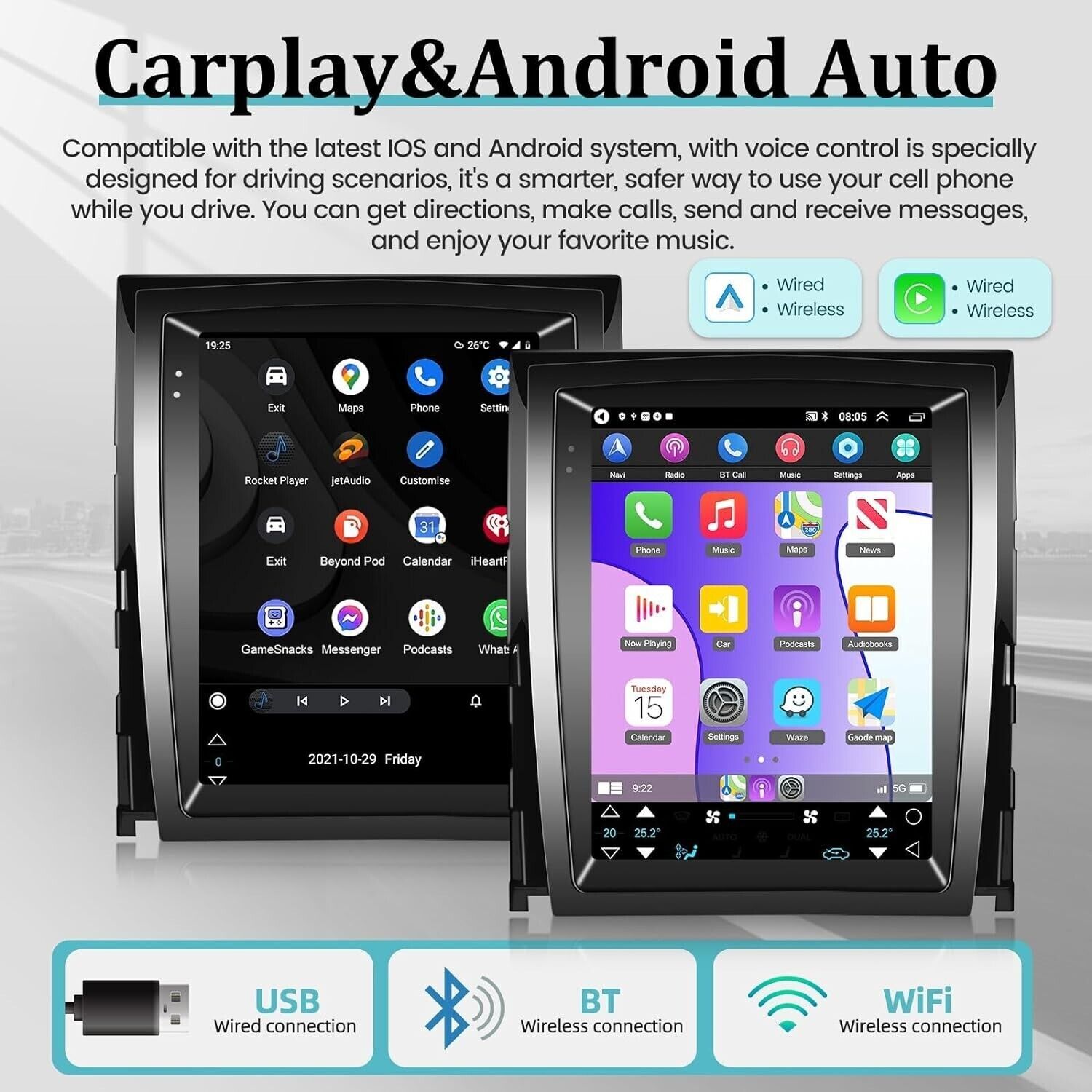 USED 9.7” Car Radio GPS Android Double DIN 2+32GB For Cadillac Escalade 07-14