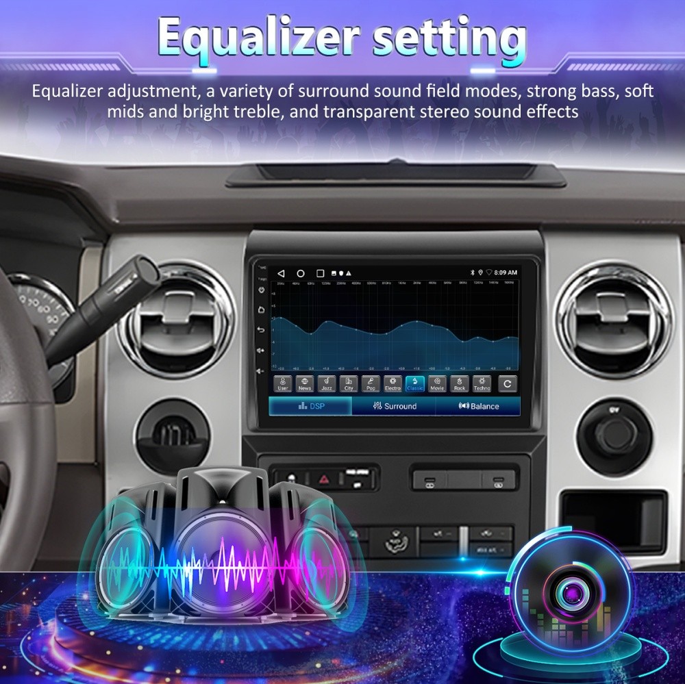 Apple Carplay For Ford F150 2009-2014 Android 13 Car Stereo Radio Navi Headunit