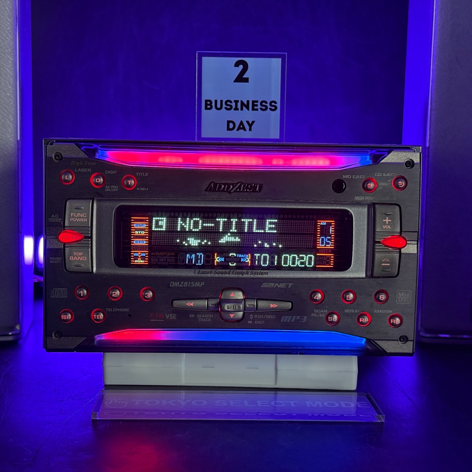 Addzest DMZ815MP 2DIN Car Audio CD MD Player JDM DSP Laser Light Tested in Stock