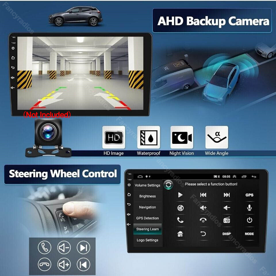 4G+64G 9″ Android 13 Apple CarPlay Double 2 DIN Car Stereo GPS Radio RDS BT WIFI