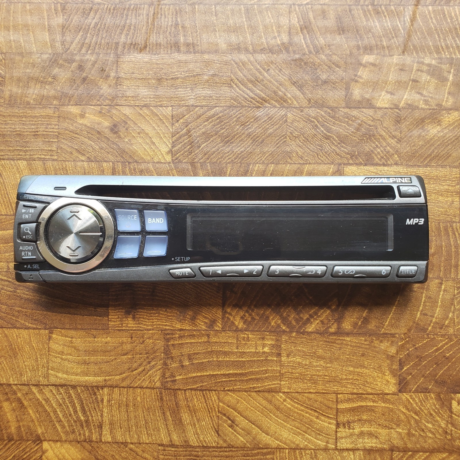 Vintage 2006 Alpine CDE-9870 CD MP3 Player AM/FM Receiver Faceplate Only