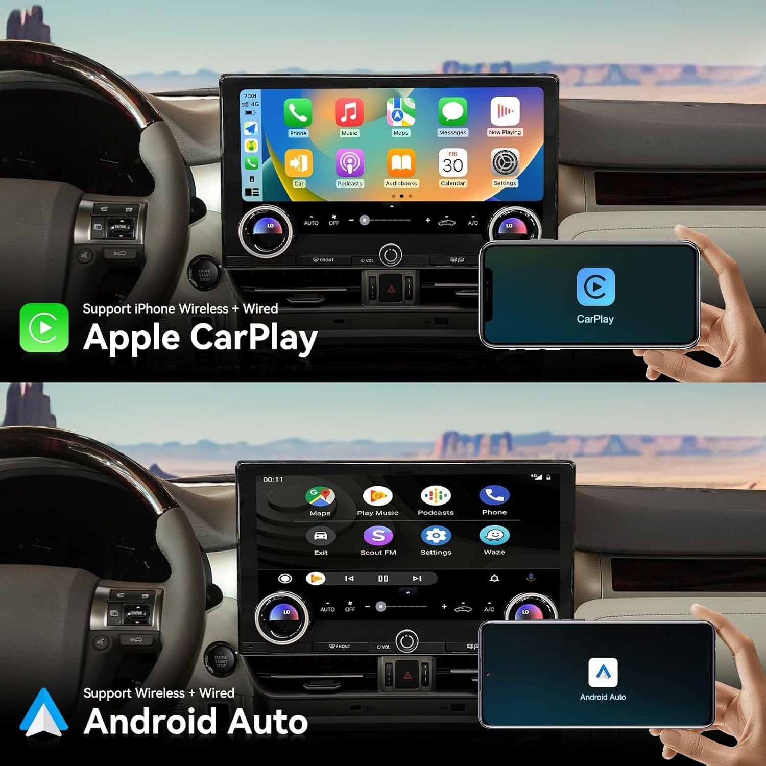 13″ For Lexus GX400 GX460 2010-2020 Android 13 Car Stereo Radio Carplay GPS Navi