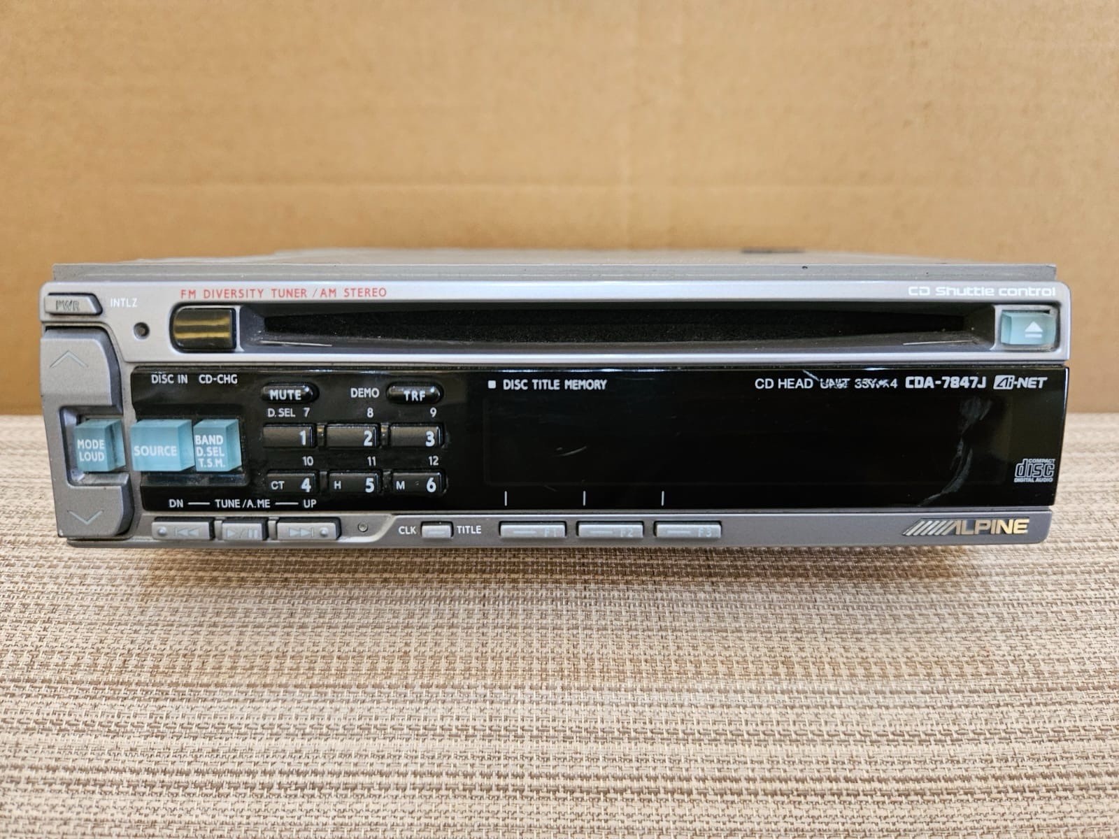 RARE VINTAGE ALPINE CDA-7847J HEAD UNIT RADIO CD PLAYER COPPER JAPAN *Tested *