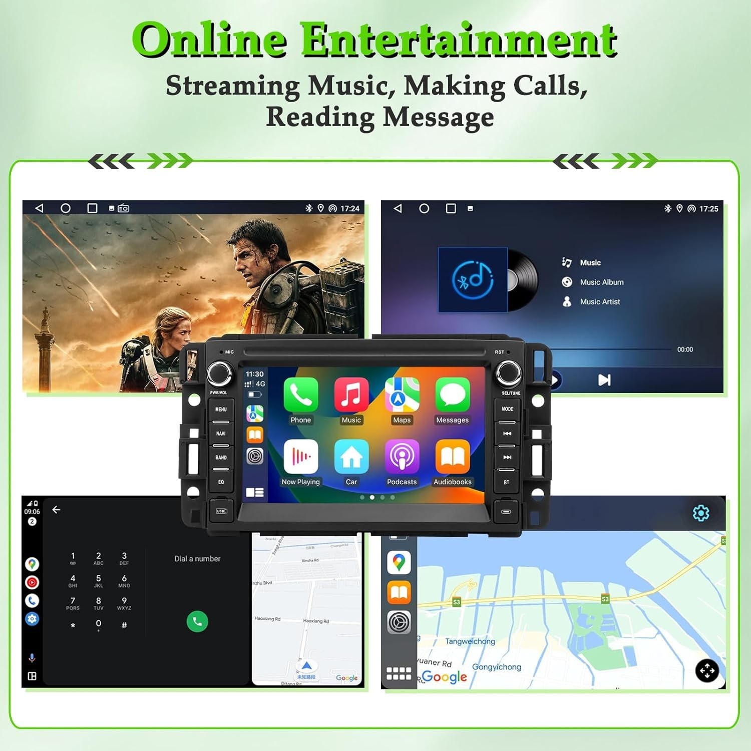 7 Inch Android 12 Car Radio for Chevrolet with Built-in GPS & CarPlay