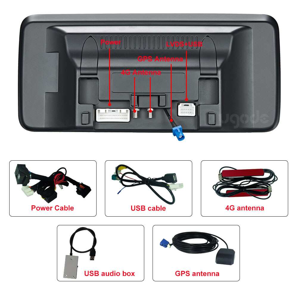 Ugode 12.3inch Android Screen Carplay GPS Mercedes Benz C GLC W205 2014-2020