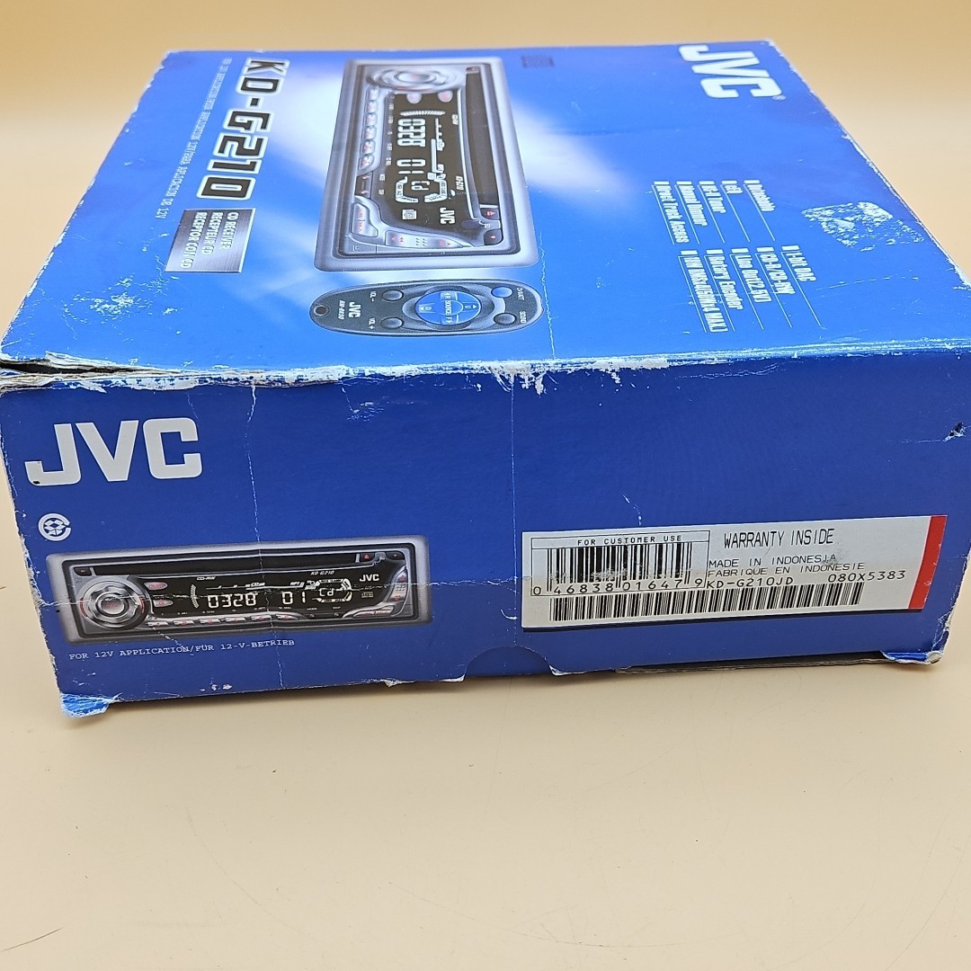 JVC KD-G210 CD Player Radio In Dash Receiver Automotive Vehicle Audio Brand New