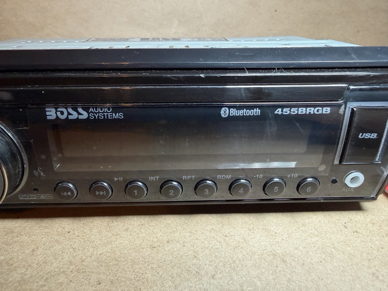 Boss Audio 455BRGB 1-DIN Bluetooth/MP3/USB/AUX/AM/FM Digital Media Receiver