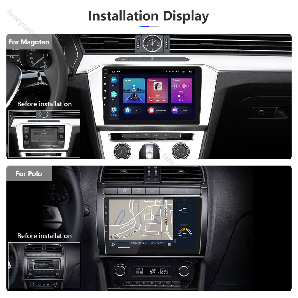 9″ 2Din Android 12 Car Stereo Apple Carplay Radio GPS Navi WiFi Touch FM Player