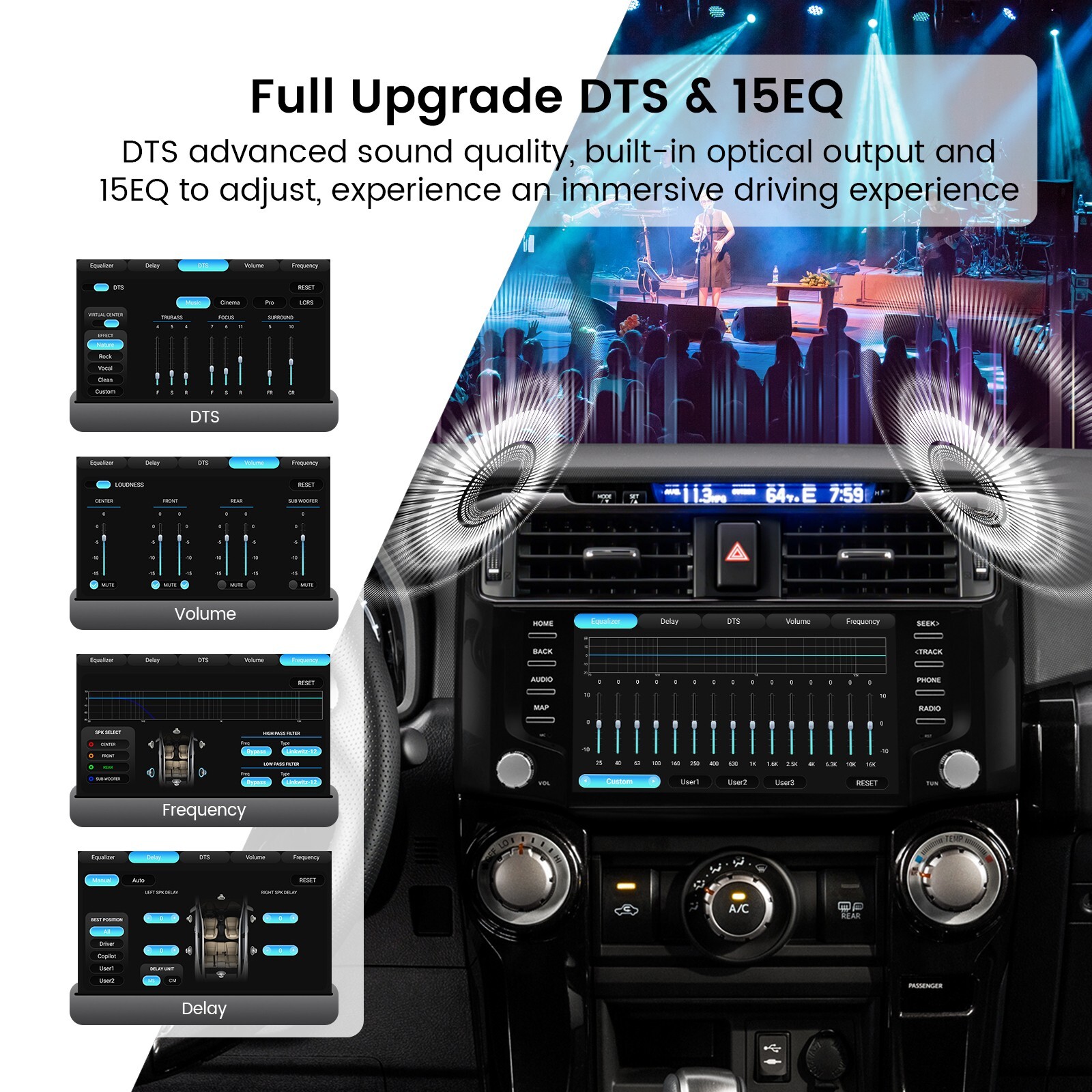 Dasaita 9″ Car Radio for Toyota 4Runner 2010-2023 Vivid 13 DTS 4G LTE WiFi GPS