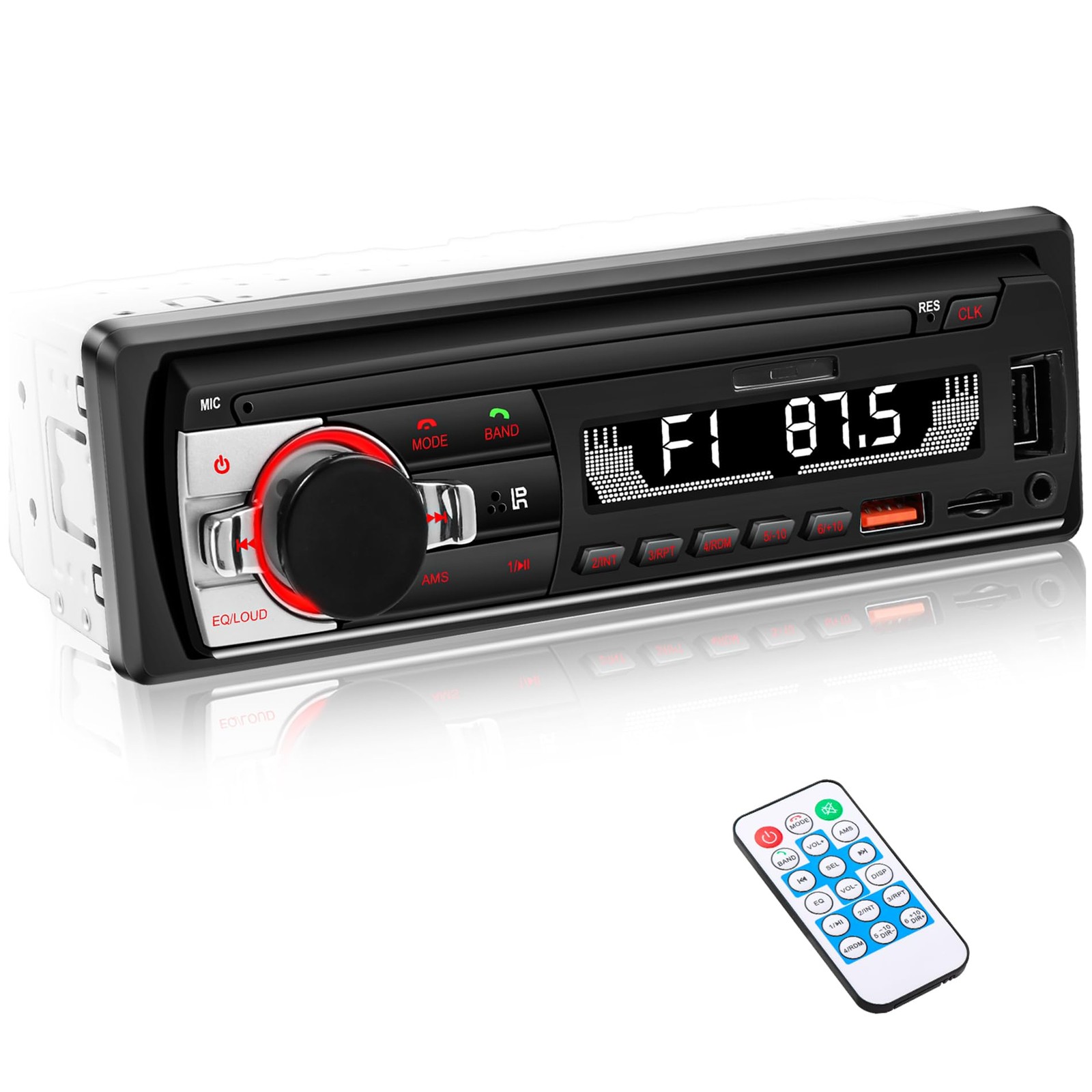 Radio De Un Din Với Control Por Aplicacion Y Carga Rapida De Lujo Pro