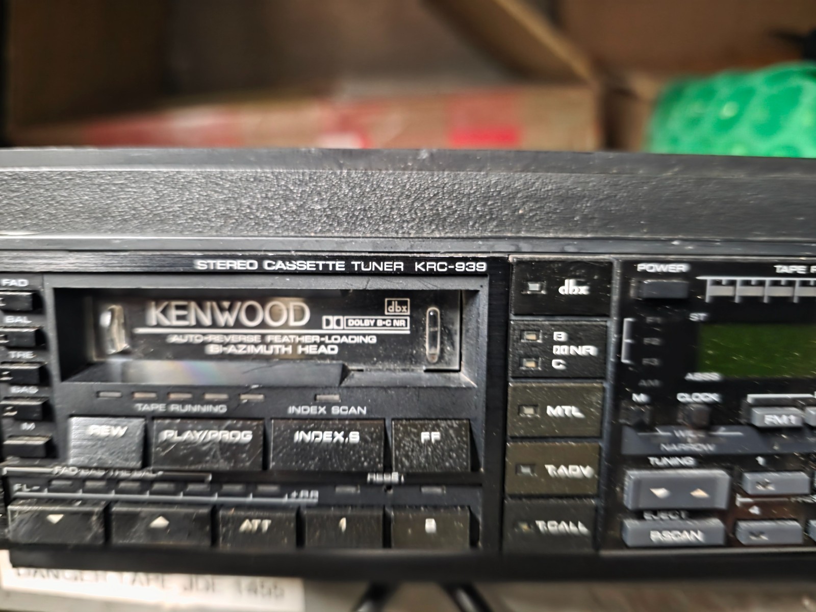 Kenwood KRC 939 cassette tuner. This radio has no internal amplifier .