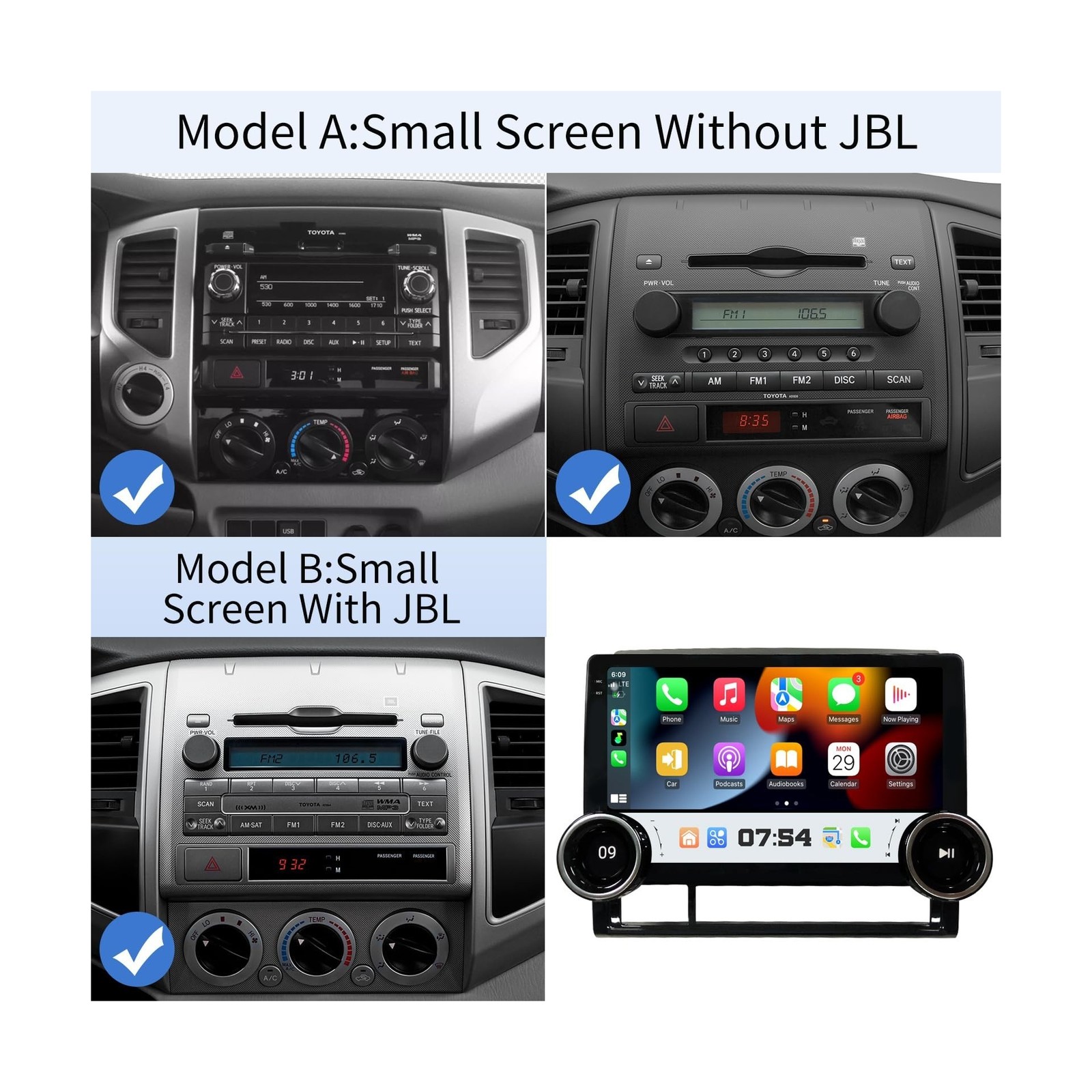 Car Radio Stereo for Toyota Tacoma 2005-2015 Apple Carplay Android Auto 10.1 …