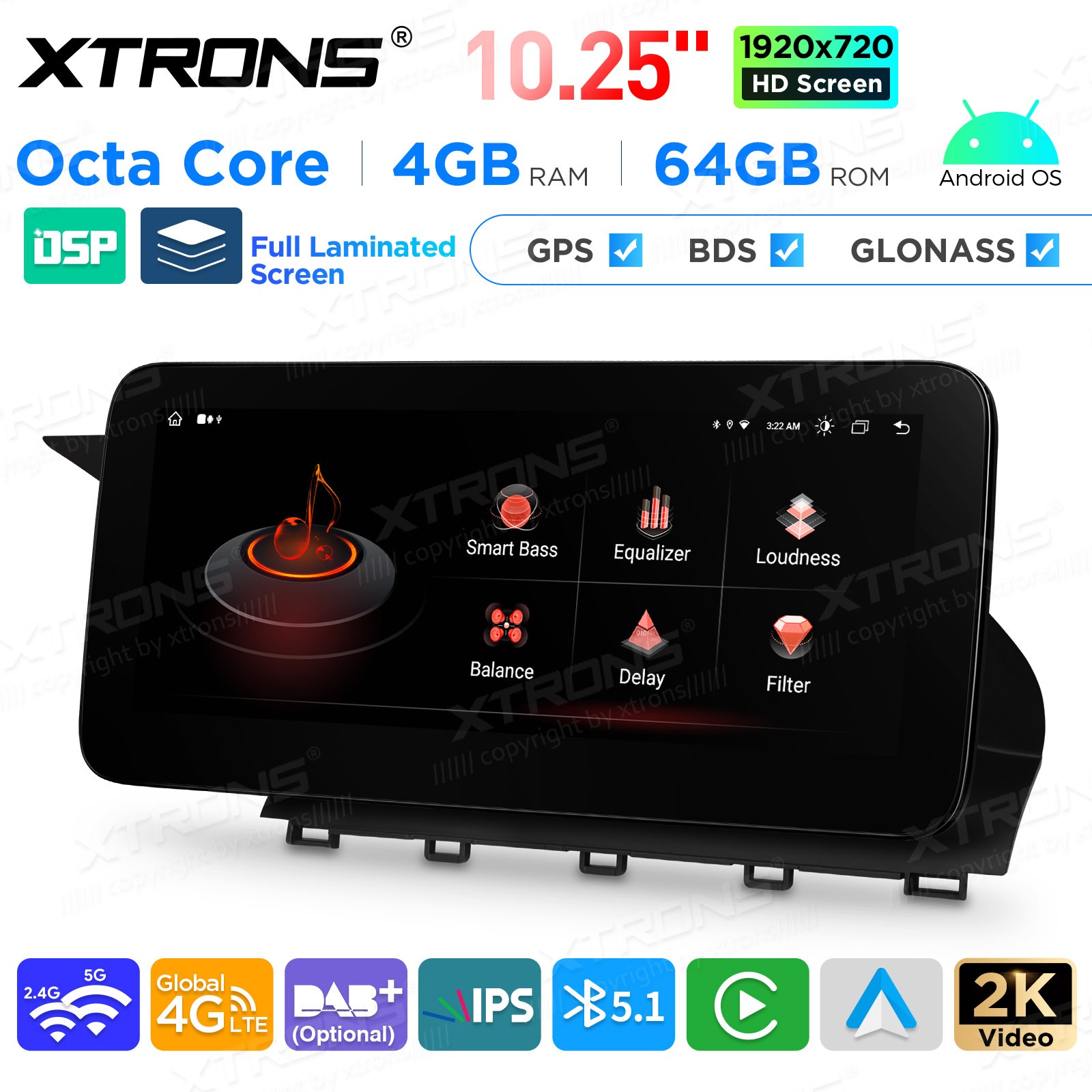 10.25” CarPlay For Benz X204 2013-2015 NTG 4.5 Android 14 Stereo Radio GPS Navi