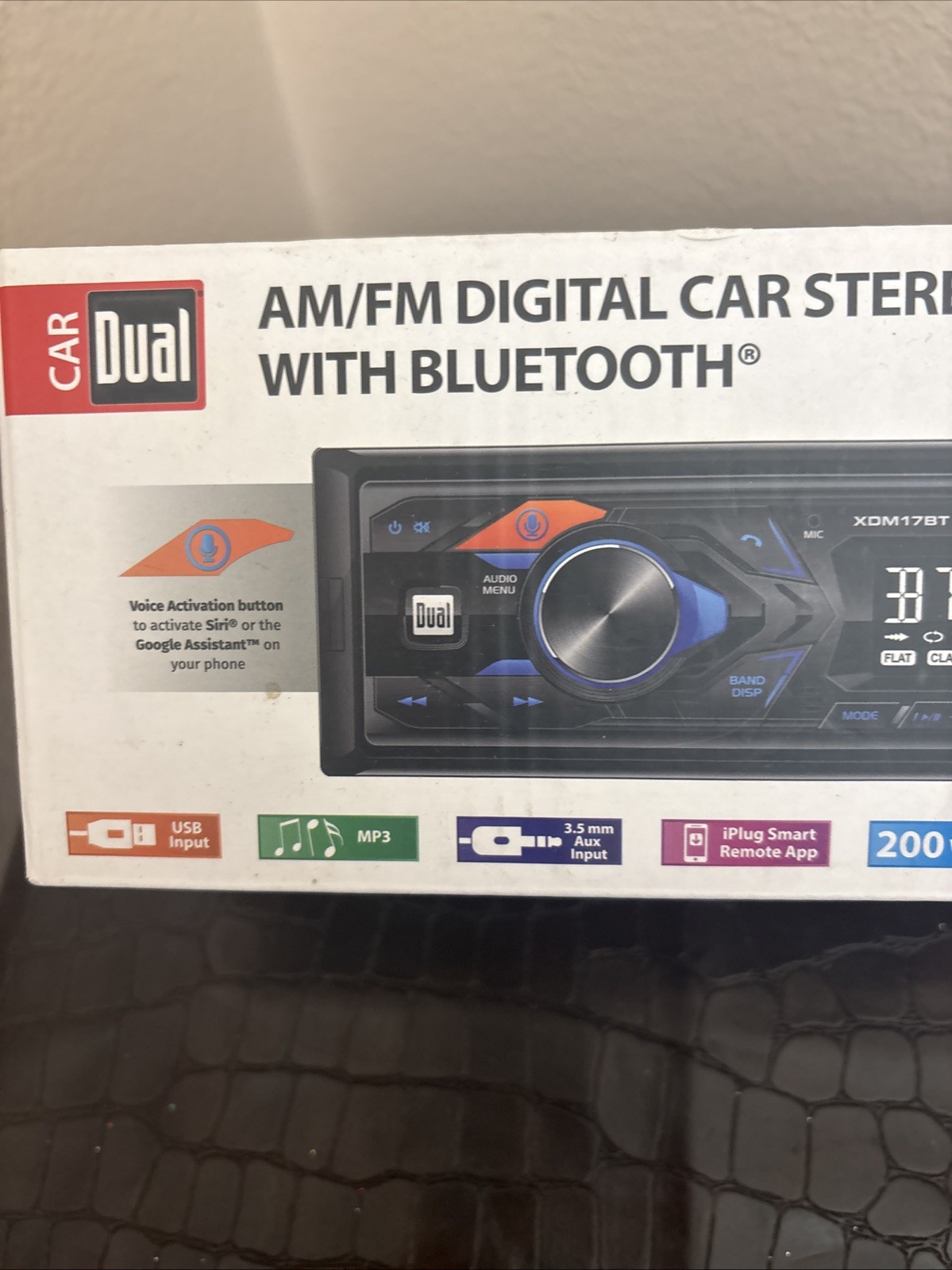 AM/FM Car Stereo Dual XDM17BT, Bluetooth, MP3, 200 W, Voice act. Siri – Google
