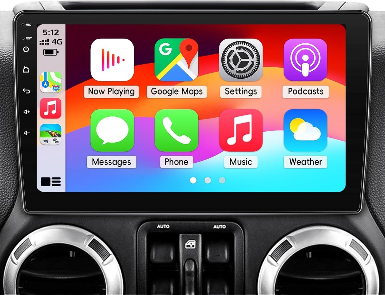 Wireless CarPlay Android Auto Stereo for Jeep Wrangler JK^
