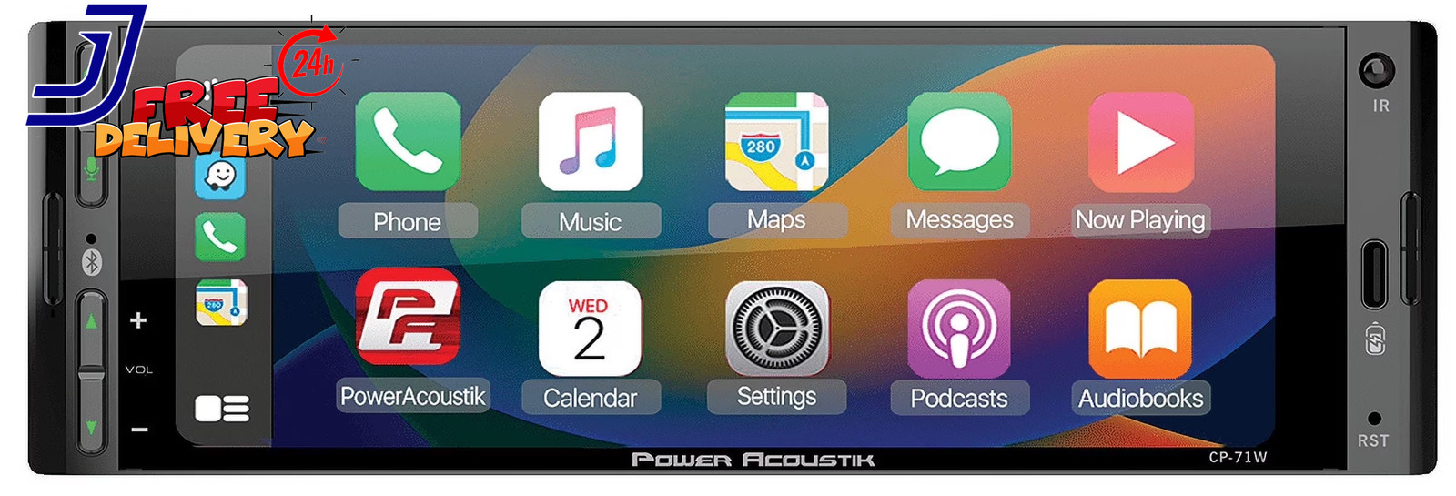 CP-71WA Single DIN 6.5″ Color Touchscreen Car Stereo w/Bluetooth Connected Apple