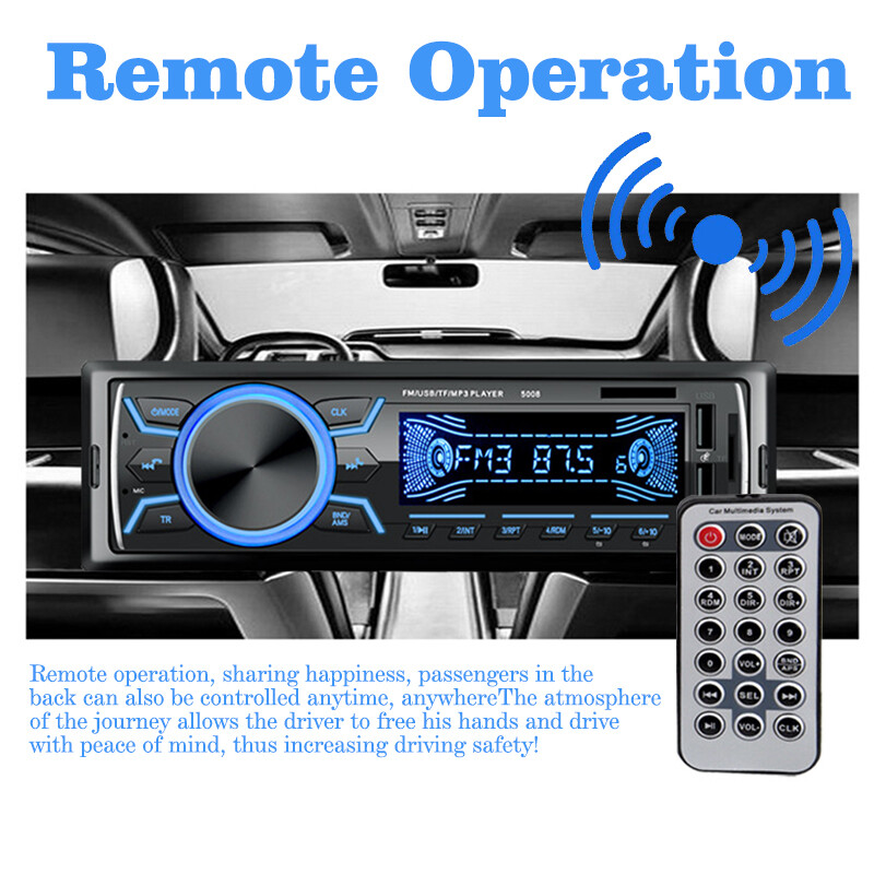 Single Din Car Radio Bluetooth/FM/2USB/AUX/Fast Charge/Romote Control MP3 Player