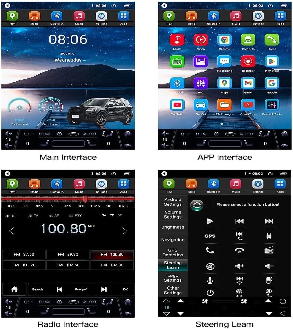 9.7″ For Ford Mustang 2010-2014 6G+128G CarPlay Car Radio Stereo GPS Navigation
