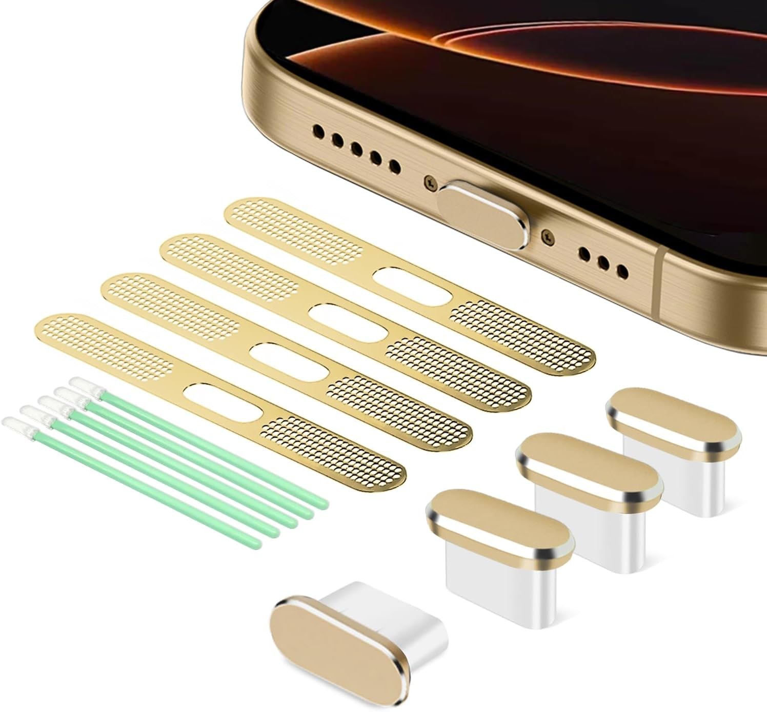 USB C Dust Plug, 4 Pack USB C Port Cover, Type C Charging Port Plug Cover with S