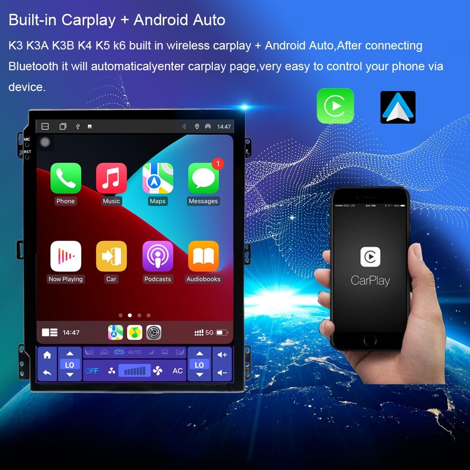 10.4” Car Radio For Ford Kuga C-max Escape 2013-17 Android Navi GPS Carplay CAM