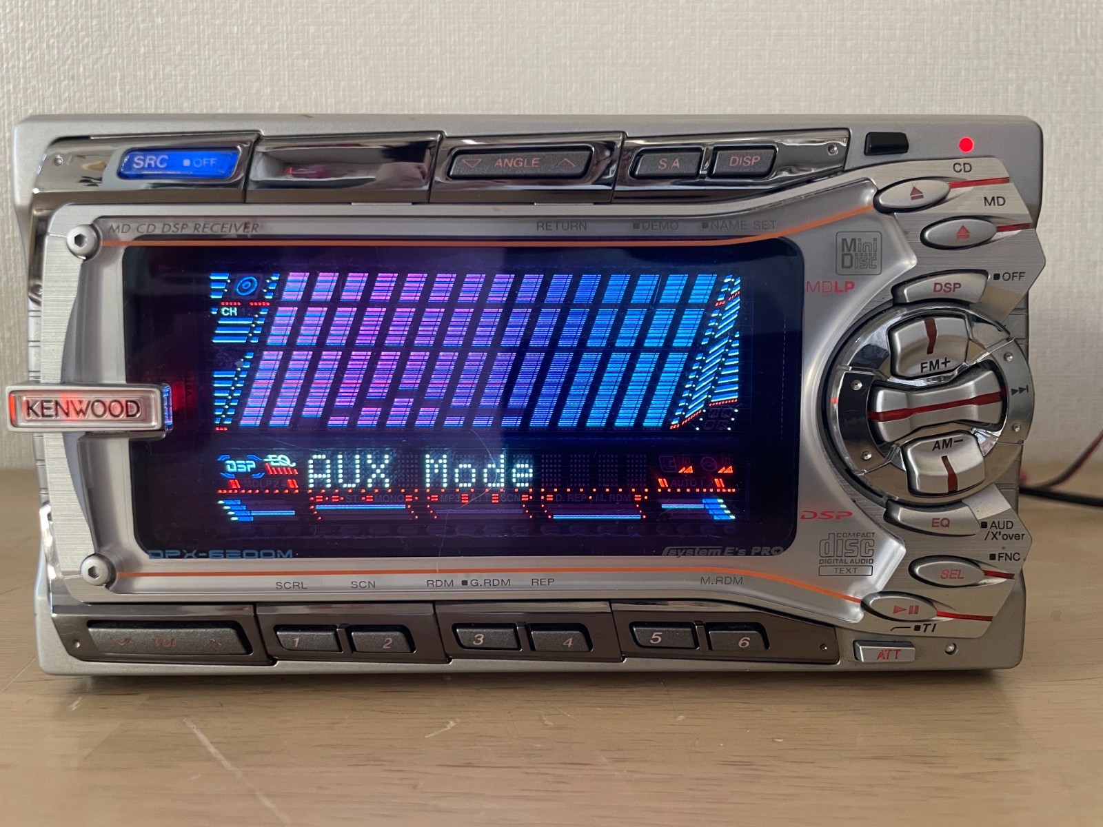 Kenwood DPX-6200M 2DIN Car Audio CD MD Player Added Bluetooth Tested Working