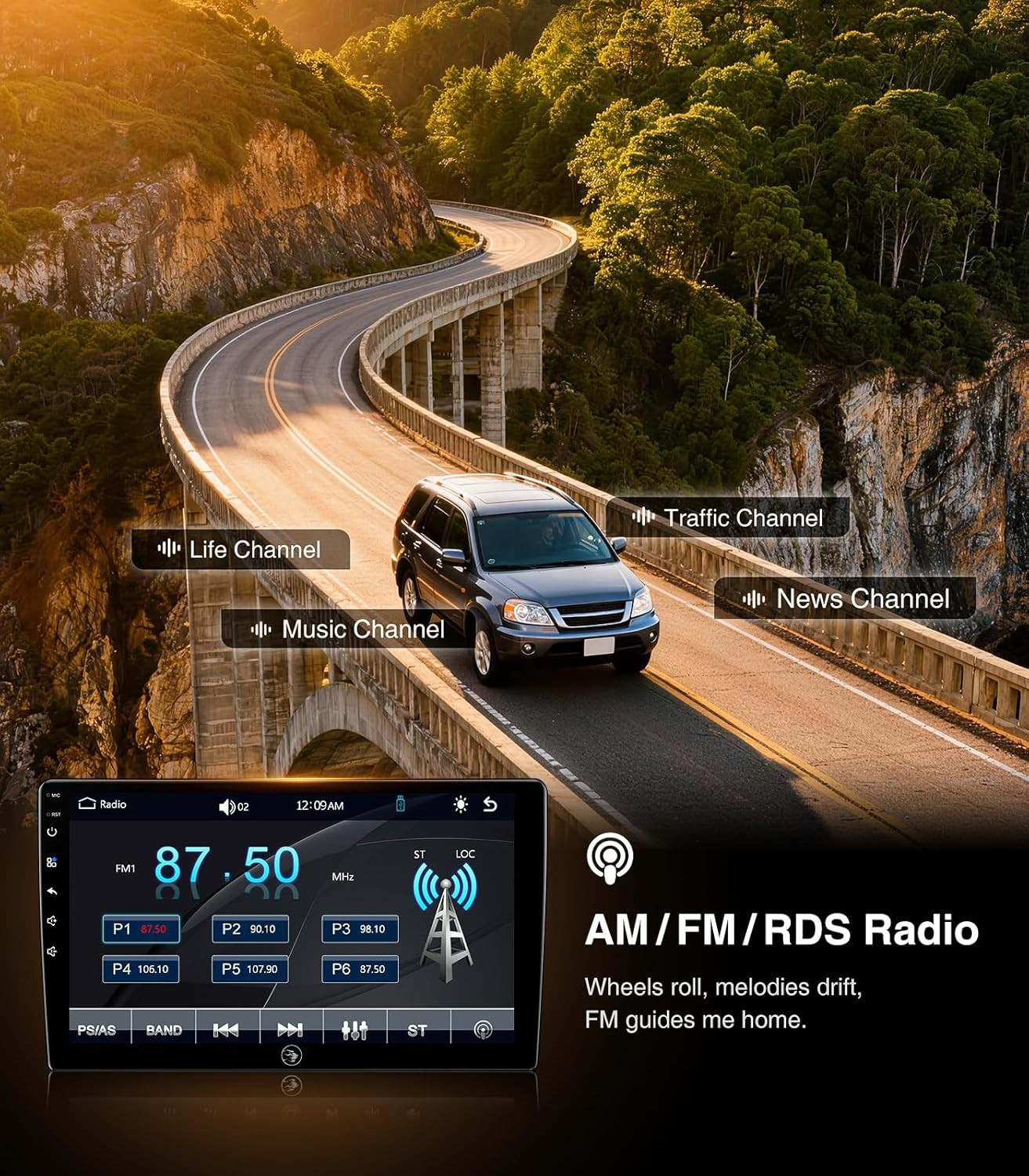 Car Radio Stereo for Honda CRV 2006-2011, Wireless Carplay Android Auto 9 Inch L