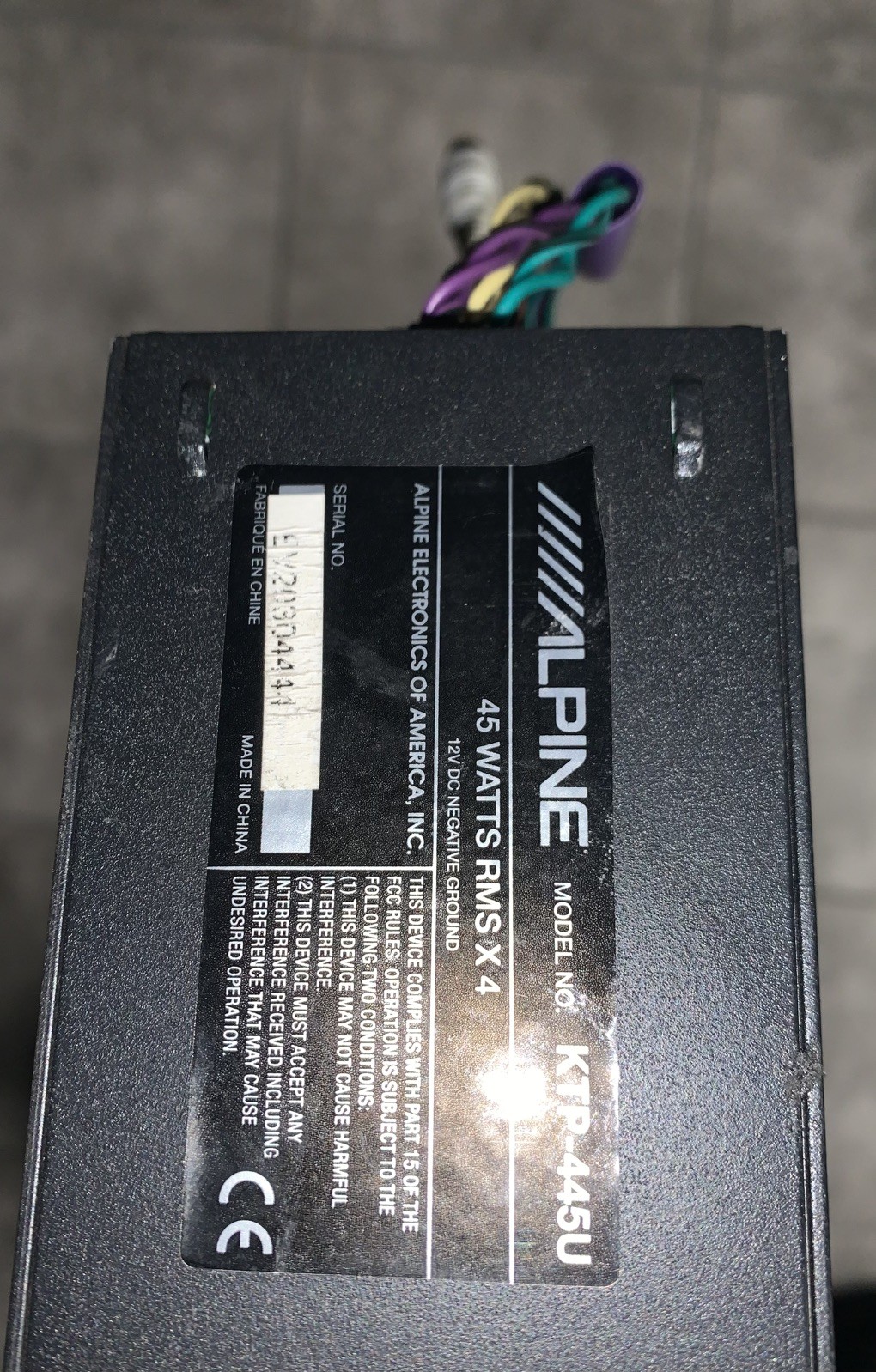 Alpine KTP-445U Power Pack: Compact 4-channel amplifier-45 watts RMS X 4