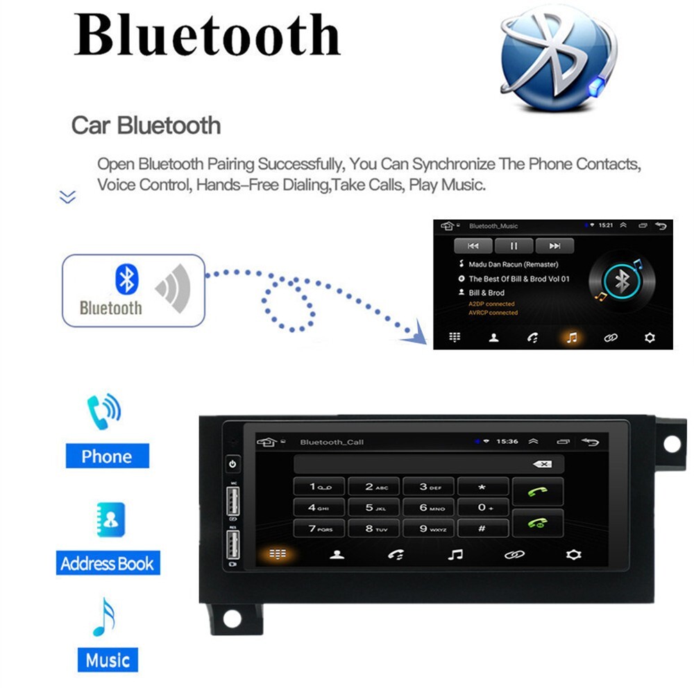 6.8in Car MP5 Player FM Radio AUX For Carplay Fit For 1997-2001 Jeep Cherokee