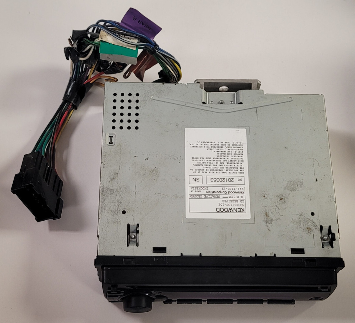 KENWOOD CD Car Stereo Receiver KDC-152 MP3/WMA/AUX/AM/FM + Wiring Harness