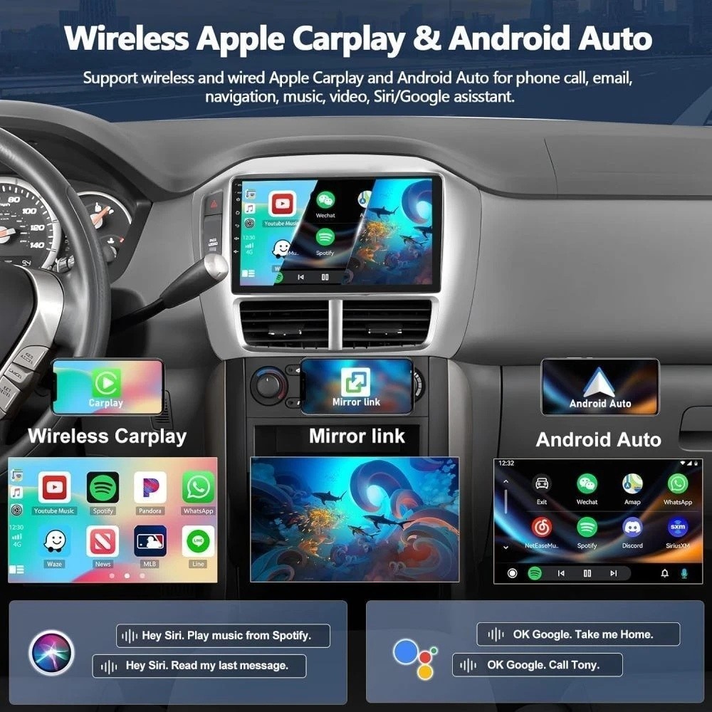 For Honda Pilot 2006-2008 Android 15.0 Carplay Car Stereo Radio GPS Navi BT WIFI
