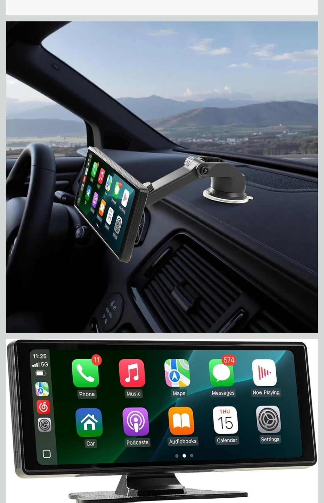 VEVOR Wireless Car Stereo, 10-Inch HD Portable Radio Touch Screen Compatible…