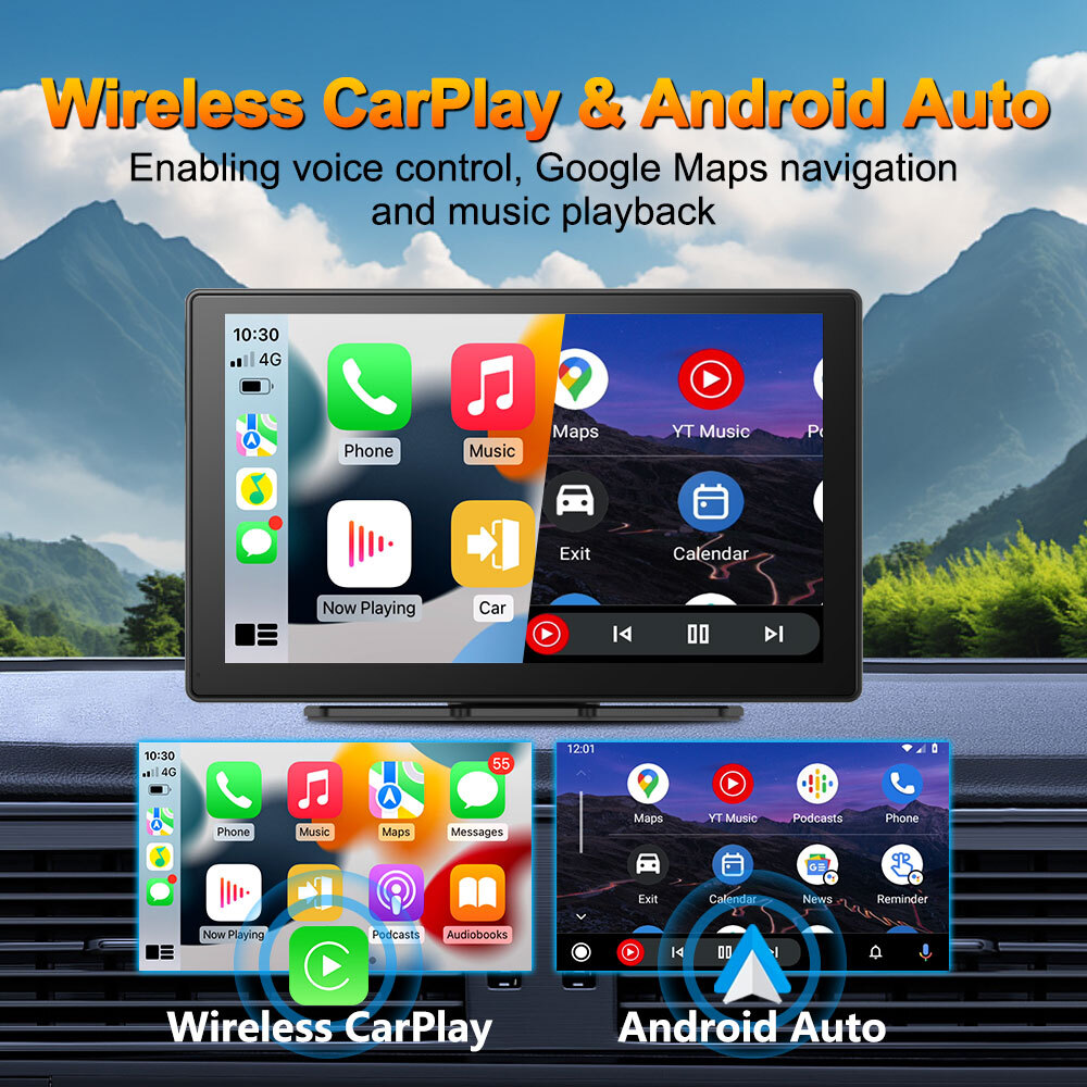 Car MP5 Player Wireless Carplay Android Auto Smart Screen Bluetooth Phone Music
