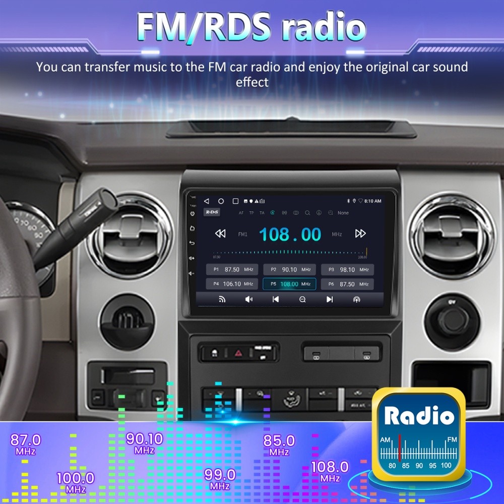 Apple Carplay For Ford F150 2009-2014 Android 13 Car Stereo Radio Navi Headunit