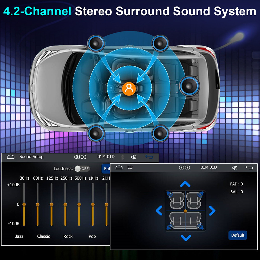 In-Dash 7″ QLED Double DIN CarPlay Android Auto GPS Car Stereo Radio DSP USB RDS