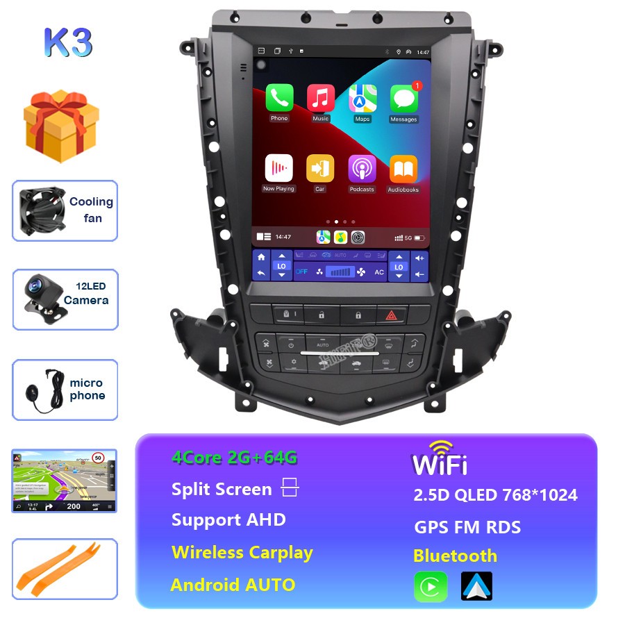 Android For Cadillac SRX 2009-2012 Car Radio Video Player GPS Navi Stereo WIFI