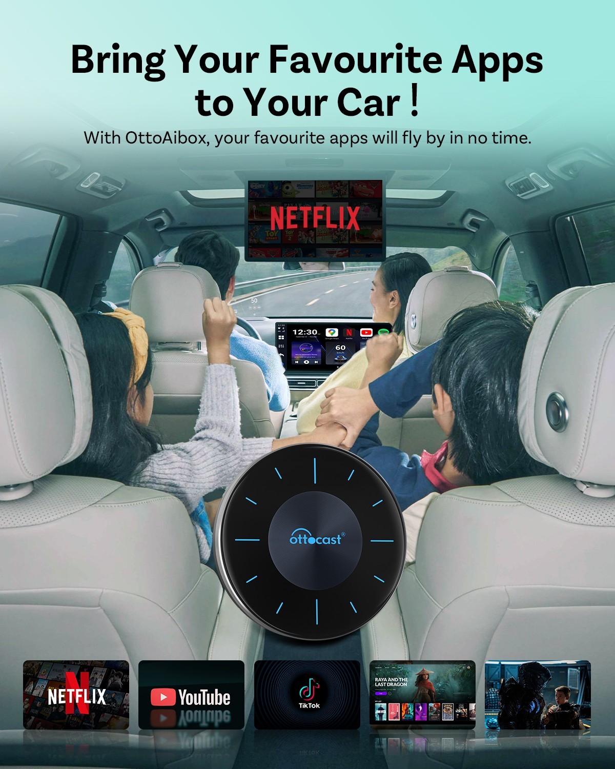 Wireless CarPlay Android Auto AI Box Android 12 HDMI Streaming Smart Car Box