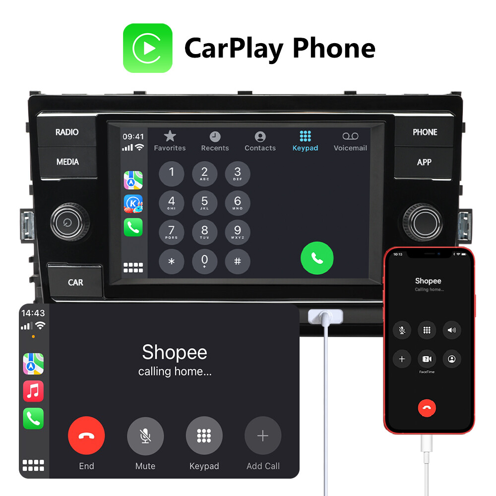 6.5″ Touch Screen Carplay Android Auto MirrorLink Radio Stereo MQB 5GD035280C