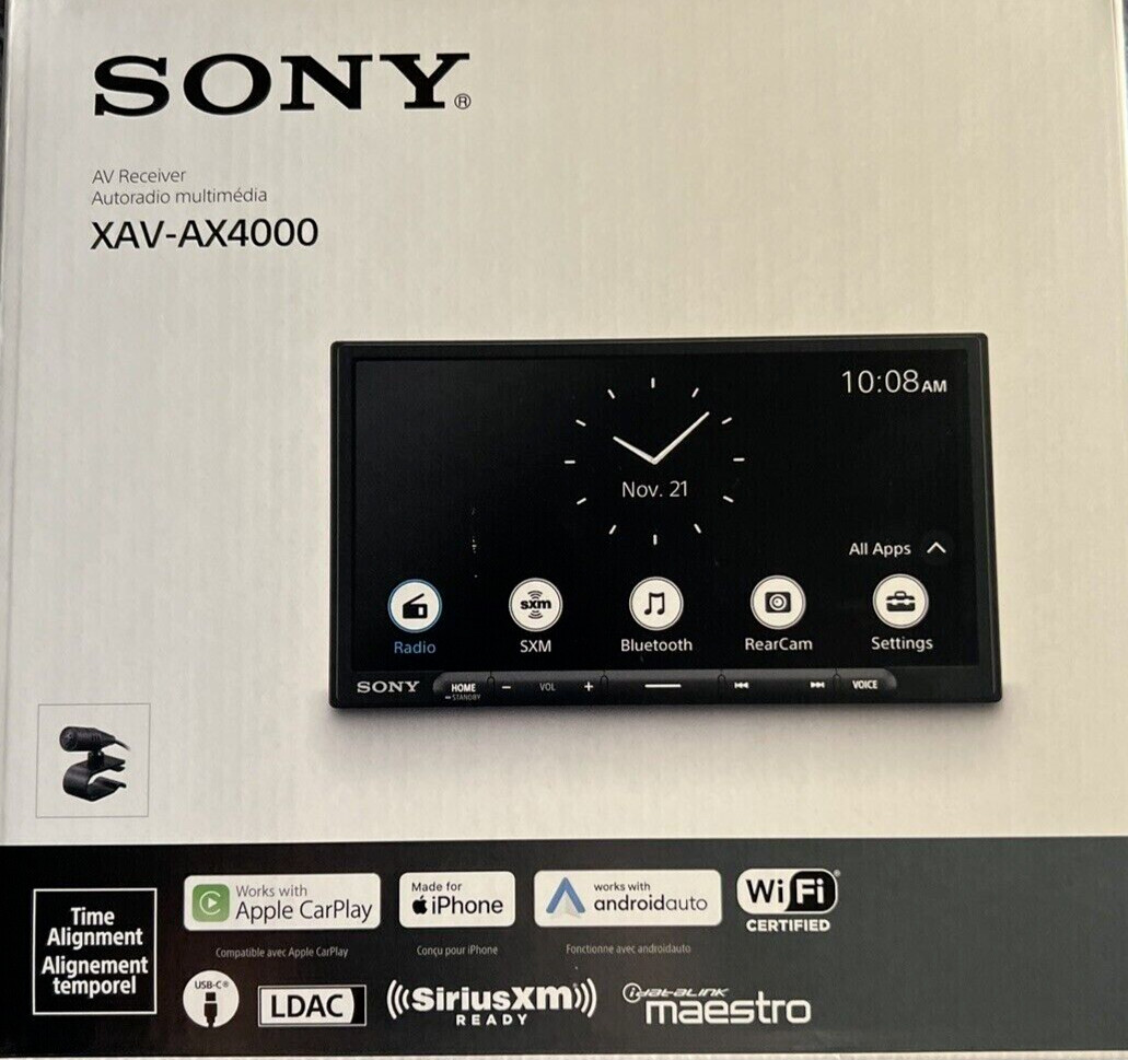 Sony XAV-AX4000 Multimedia Wireless Apple CarPlay Android Auto Bluetooth 6.95″