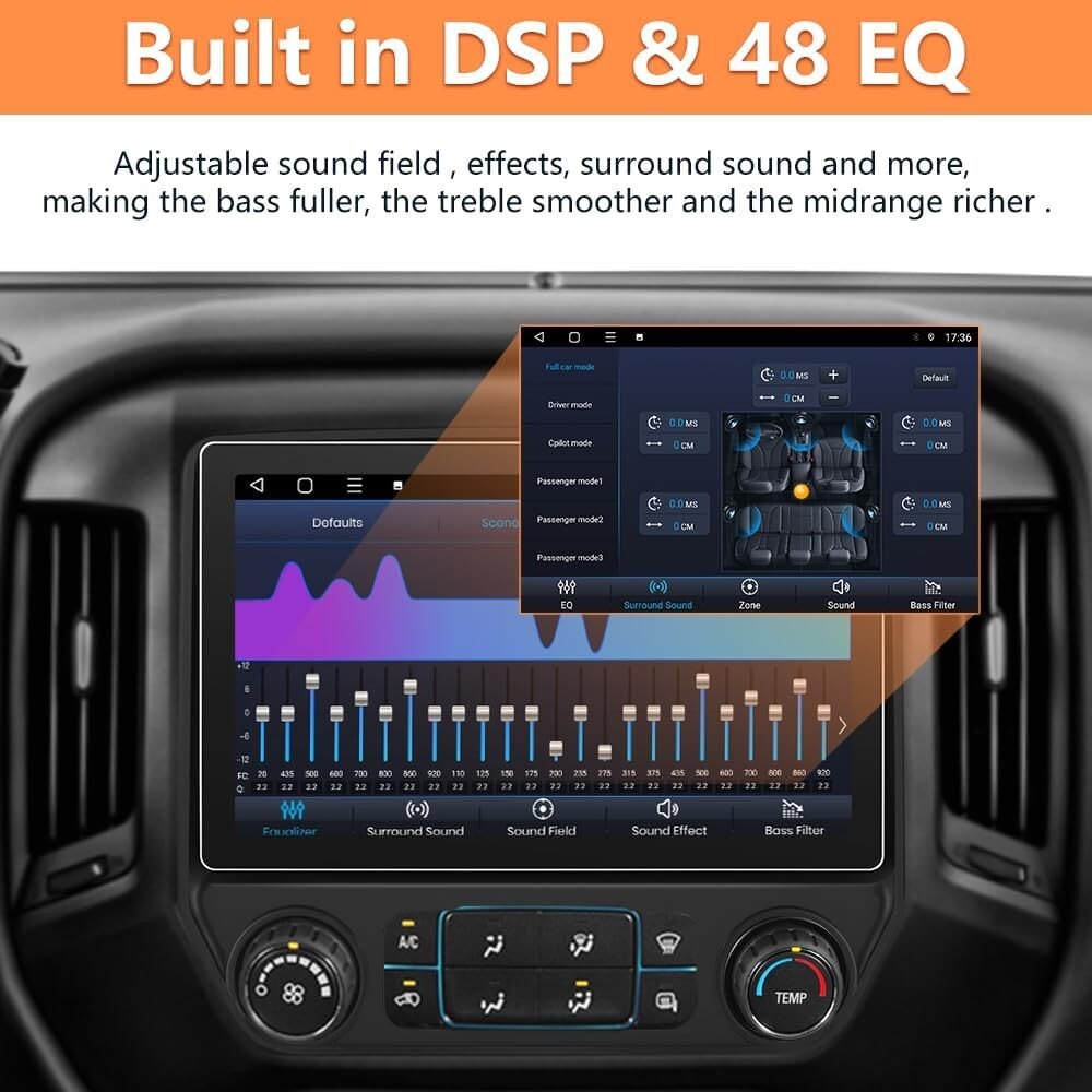 AWESAFE 11.5 inch Touch Screen Car Radio Stereo for Chevy Silverado GMC 3776-2
