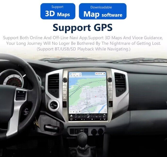 12.1″ For Toyota Tacoma 2005~2015 Android Car Stereo Radio Carplay GPS Navi 256G