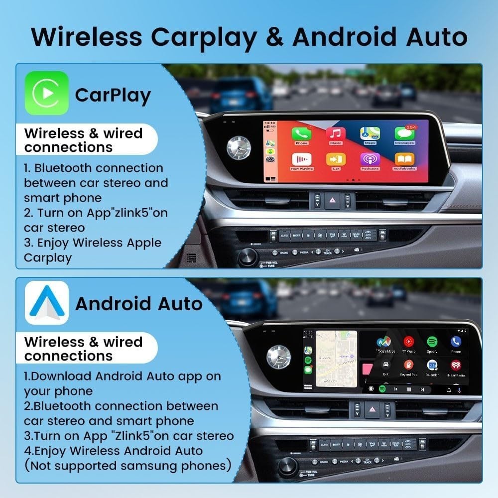 For 2018-2021 Lexus ES300 ES350 Android 13 Car Radio GPS Navi Carplay HD Display