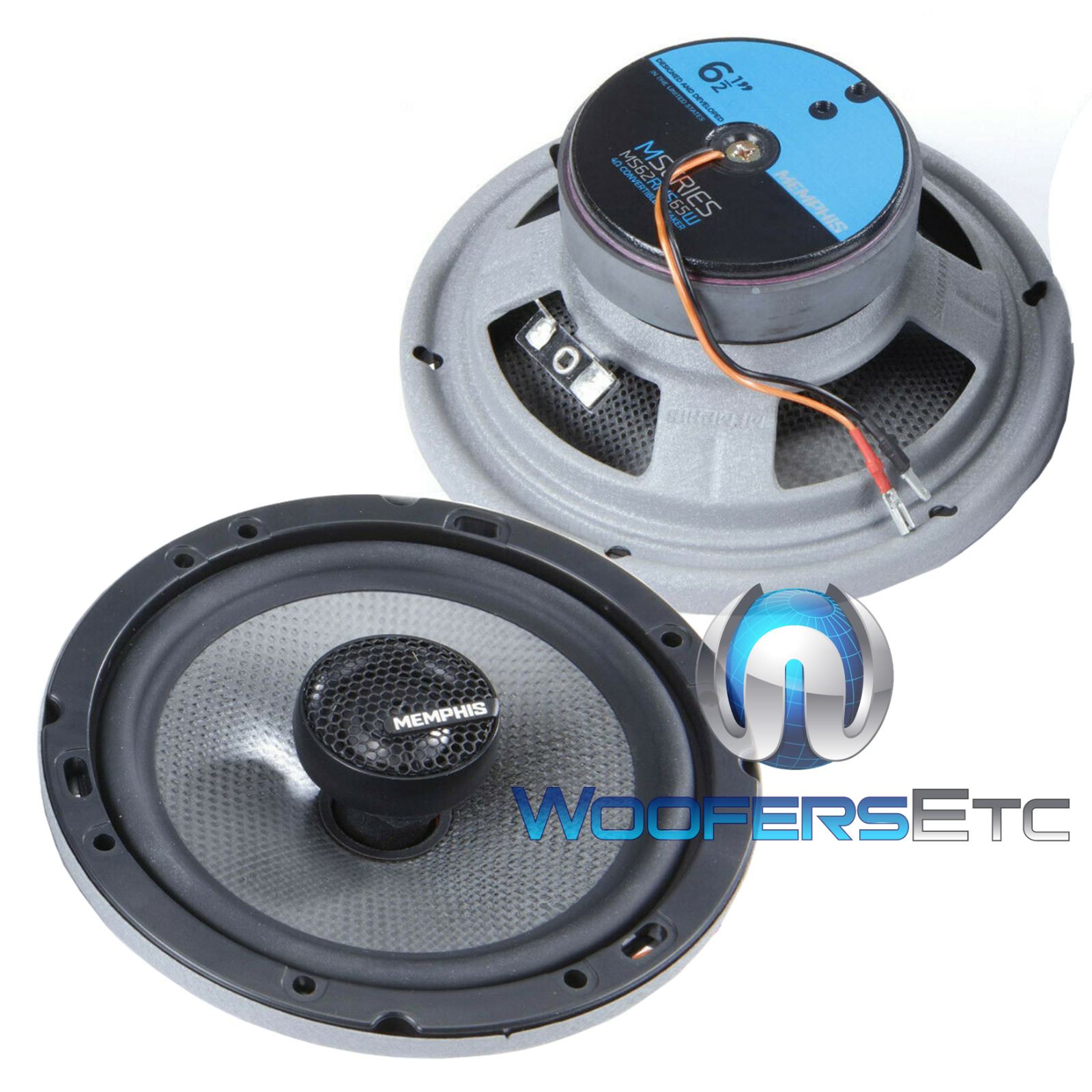MEMPHIS MS62 6.5″ CARBON FIBER COAXIAL ALUMINUM TWEETERS SPEAKERS CROSSOVERS NEW