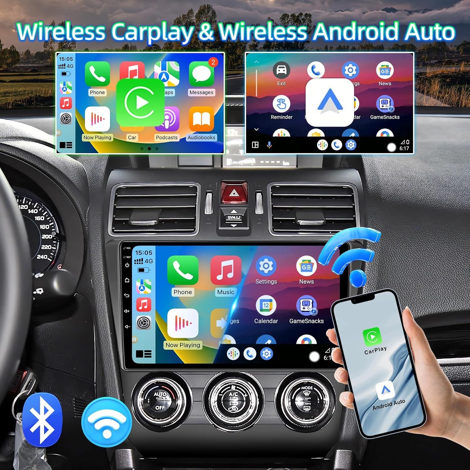Car Stereo for for Subaru Forester WRX & Impreza 2015–2018 Wireless CarPlay 2+64