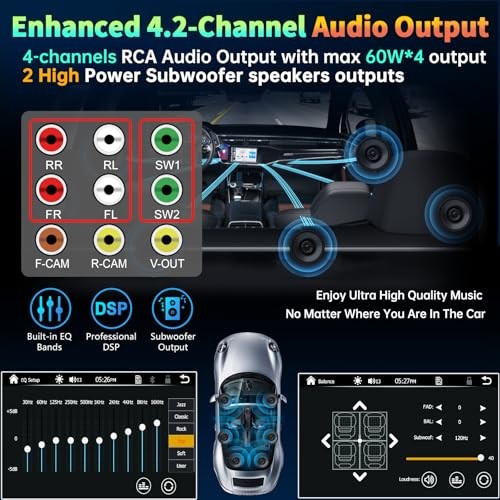 7″ Double Din Car Stereo Compatible with Wireless Apple CarPlay & Android