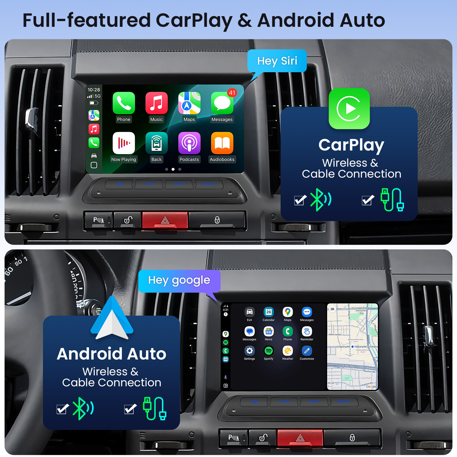 For Land Rover Freelander 2 2007-2012 Android 14 Car Stereo GPS CarPlay 4G 4+64G